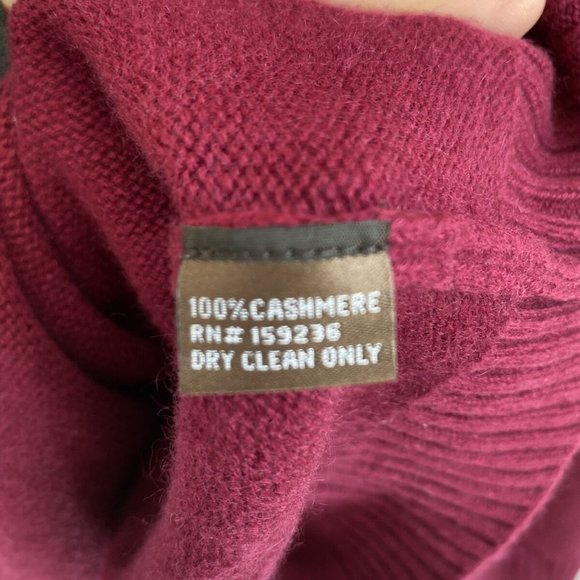 J. McLaughlin L Tate Cashmere Sweater Burgundy 1/4 Zip Knit Men Holiday $495 - Picture 7 of 9